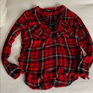 Lace up Flannel